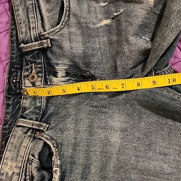 Lucky Brand Stella Skinny Star Embroidered Distressed Jeans - Picture 10 of 10